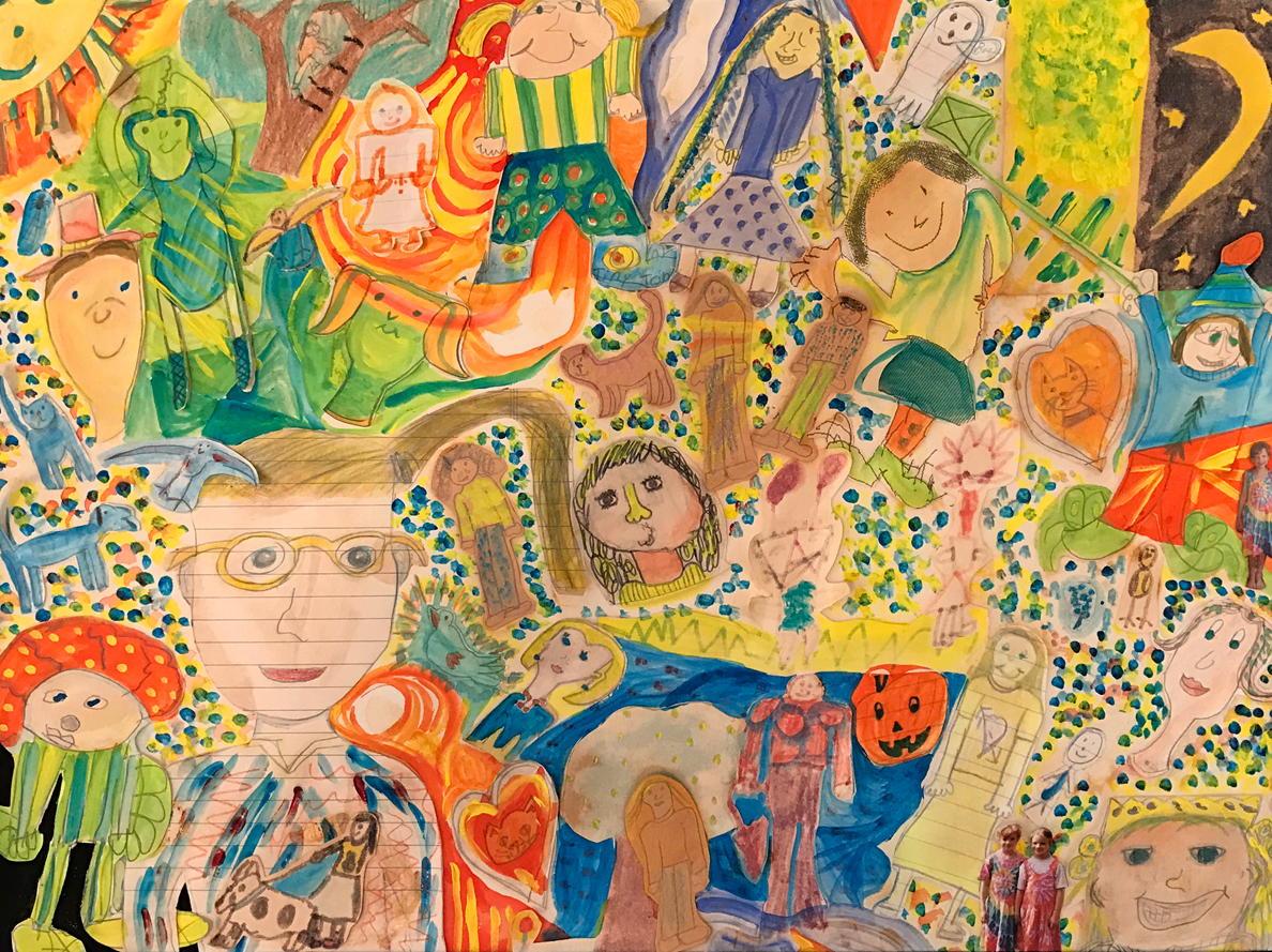 childrens artwork-collage